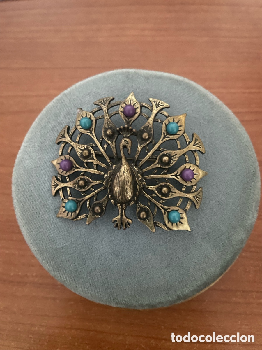 Joyeria: broche vintage de pavo real