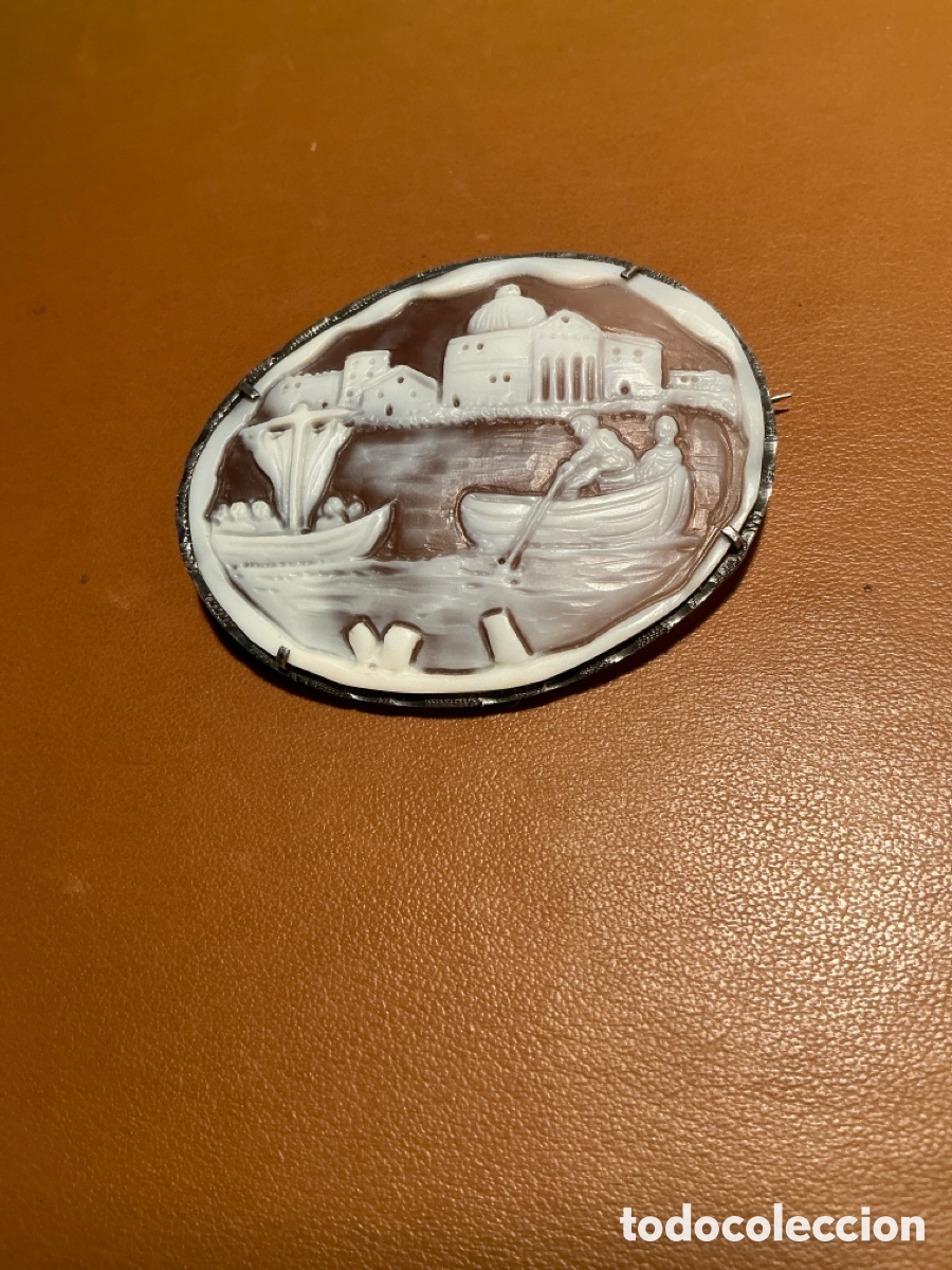 Joyeria: Broche camafeo en concha - Foto 1