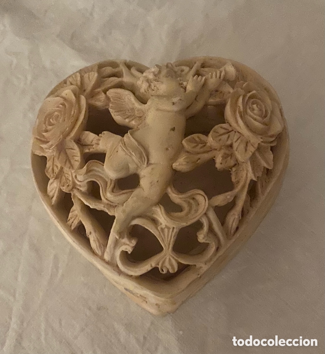 Joyeria: Joyero de forma coraz&oacute;n con motivos florales - Foto 2