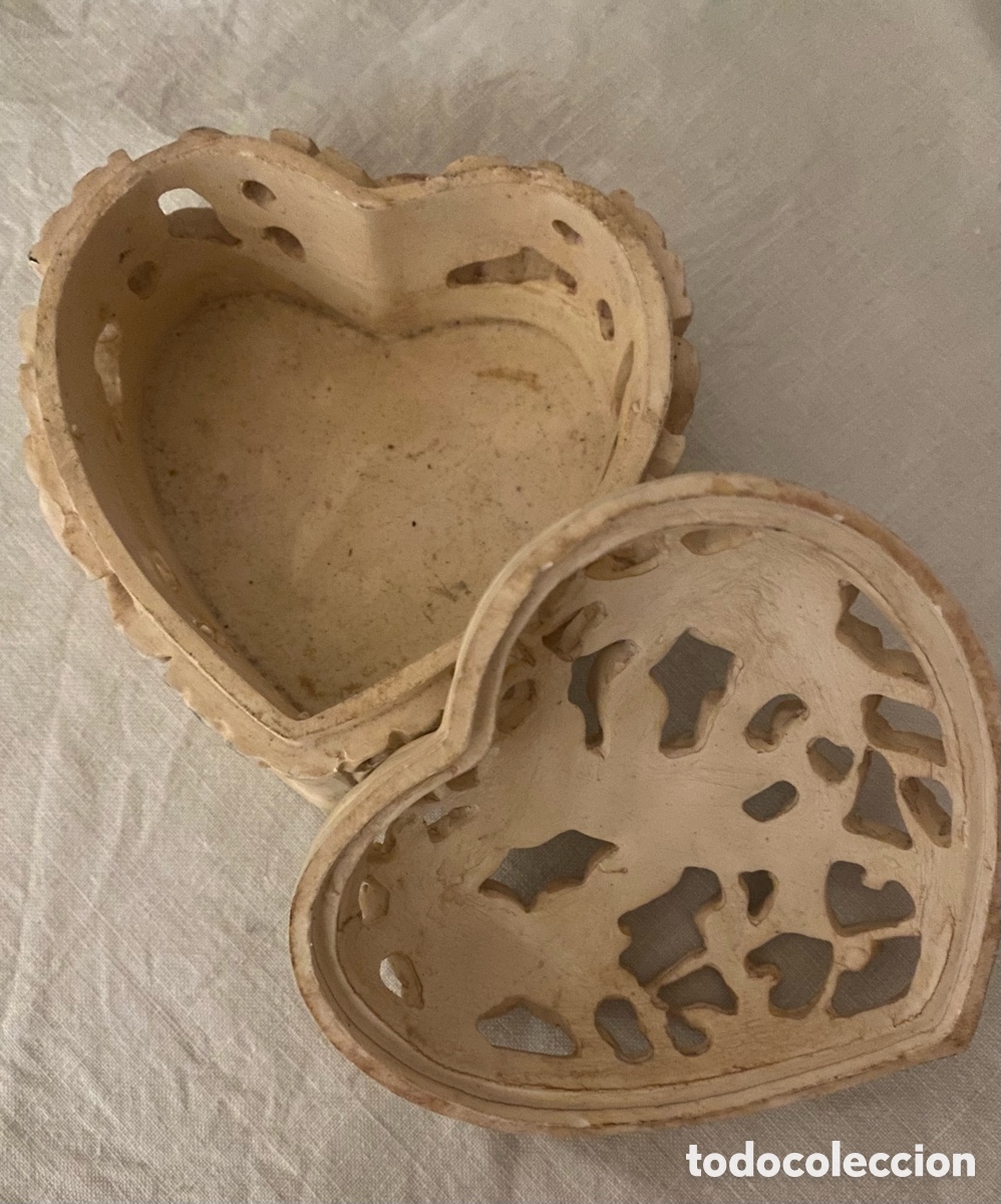 Joyeria: Joyero de forma coraz&oacute;n con motivos florales - Foto 5