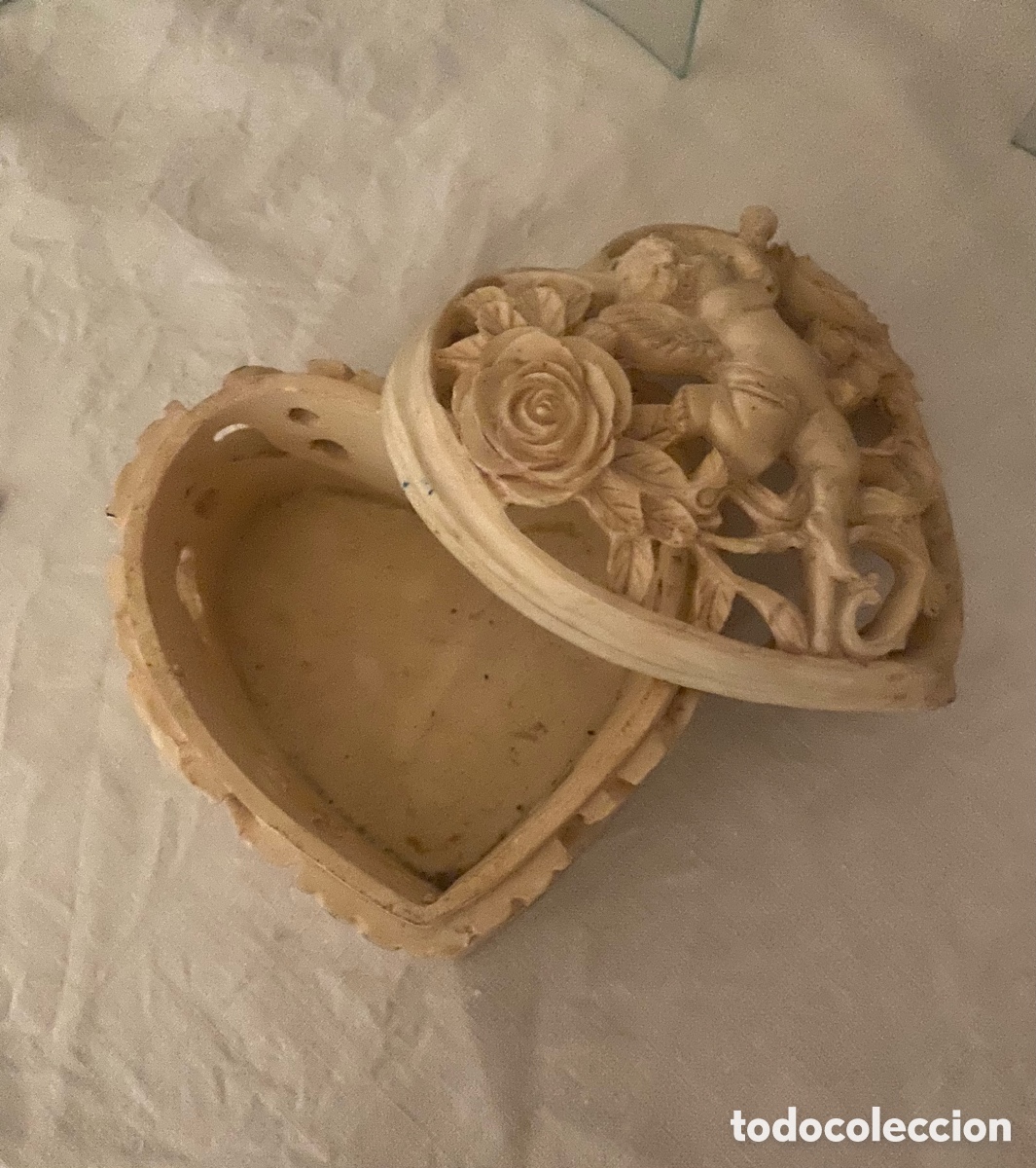Joyeria: Joyero de forma coraz&oacute;n con motivos florales - Foto 6