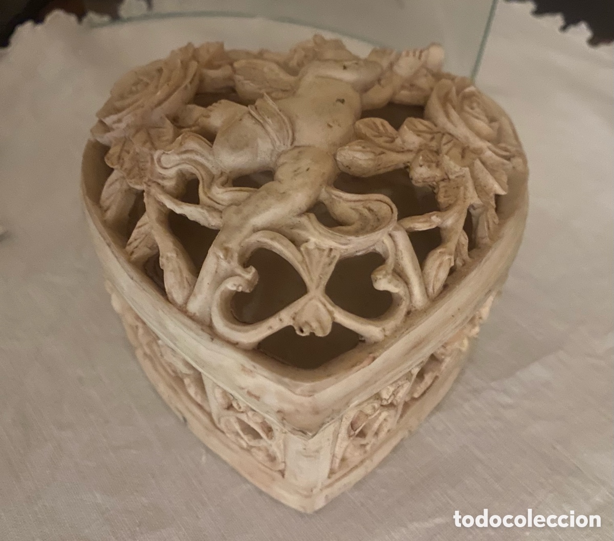 Joyeria: Joyero de forma coraz&oacute;n con motivos florales - Foto 7