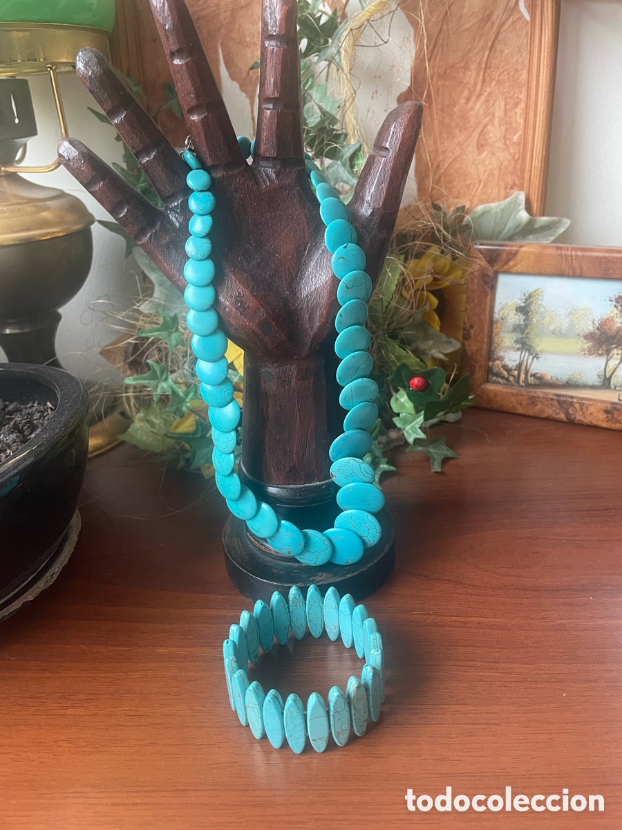 Joyeria: collar y pulsera de turquesa - Foto 2
