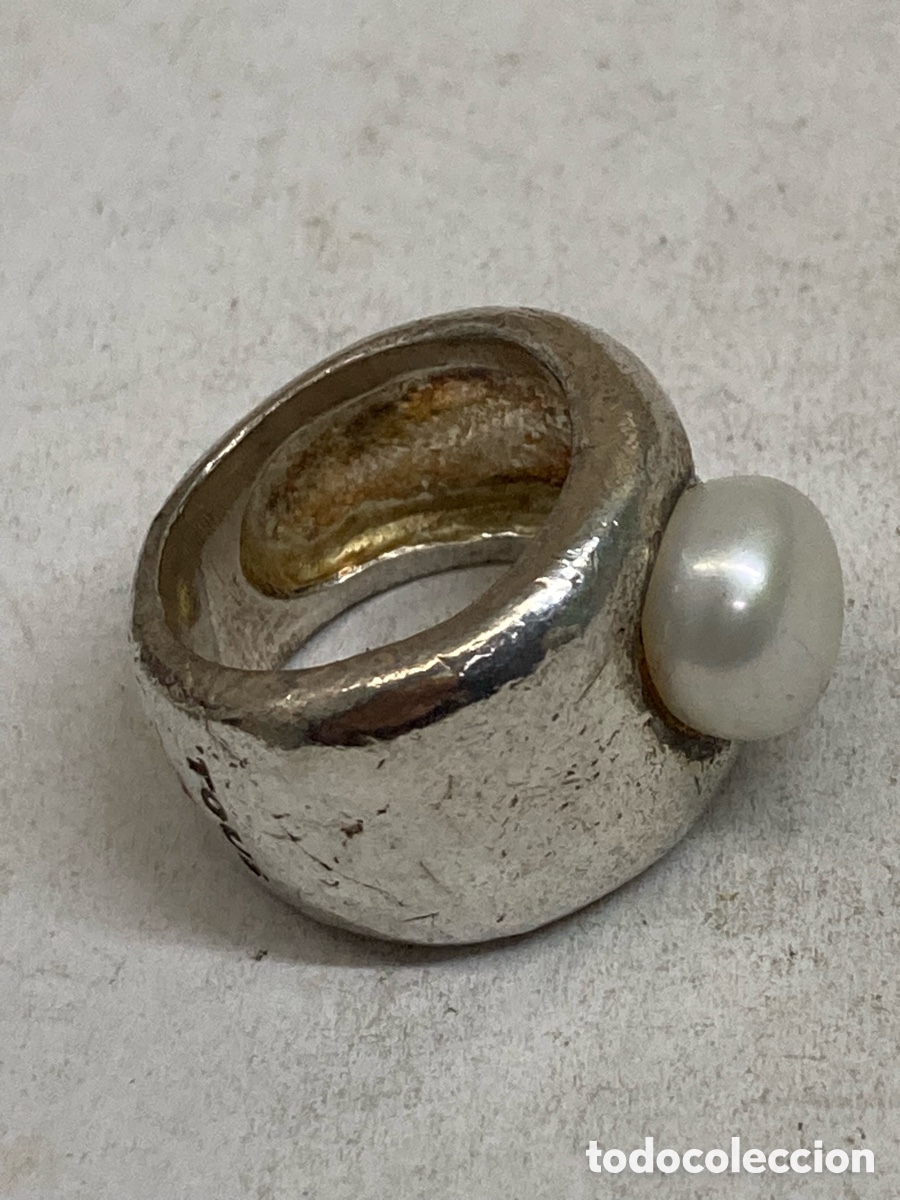 Joyeria: Anillo de plata de plata Tous perla S541