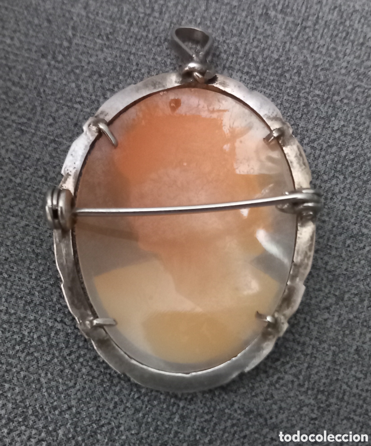 Joyeria: Camafeo vintage, broche engarzado en plata - Foto 3