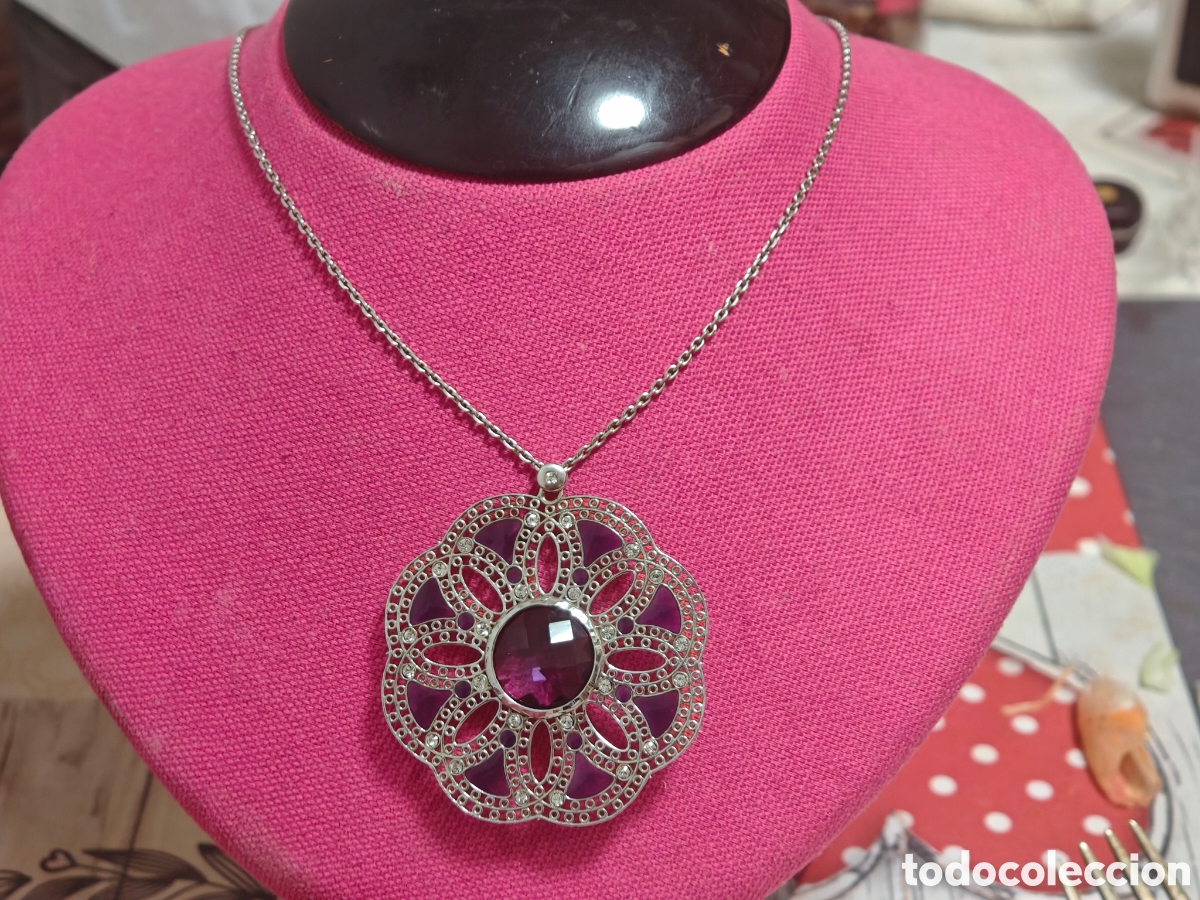Joyeria: Collar de plata con cadena con amatistas - Foto 2