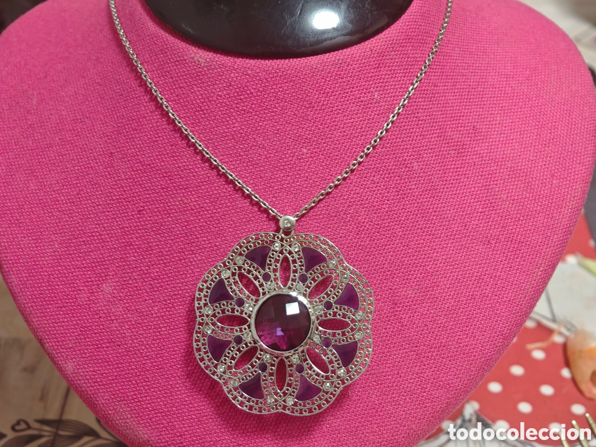 Joyeria: Collar de plata con cadena con amatistas - Foto 8