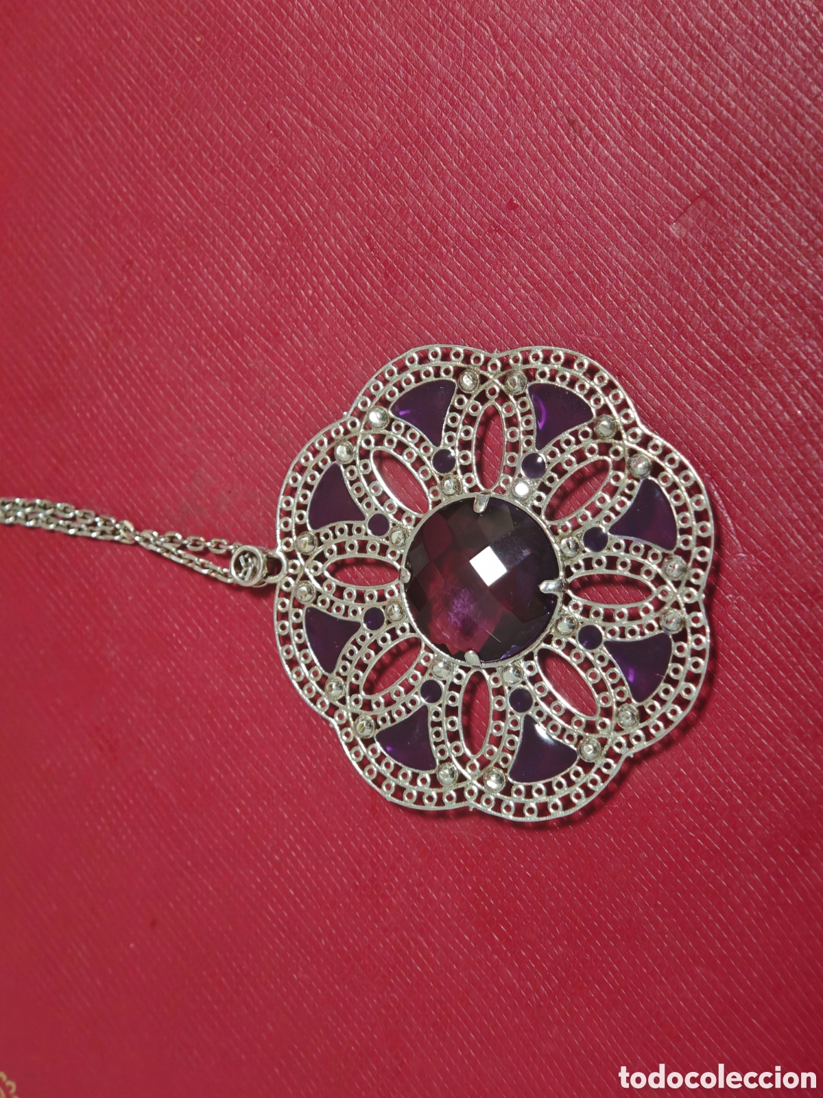 Joyeria: Collar de plata con cadena con amatistas - Foto 12