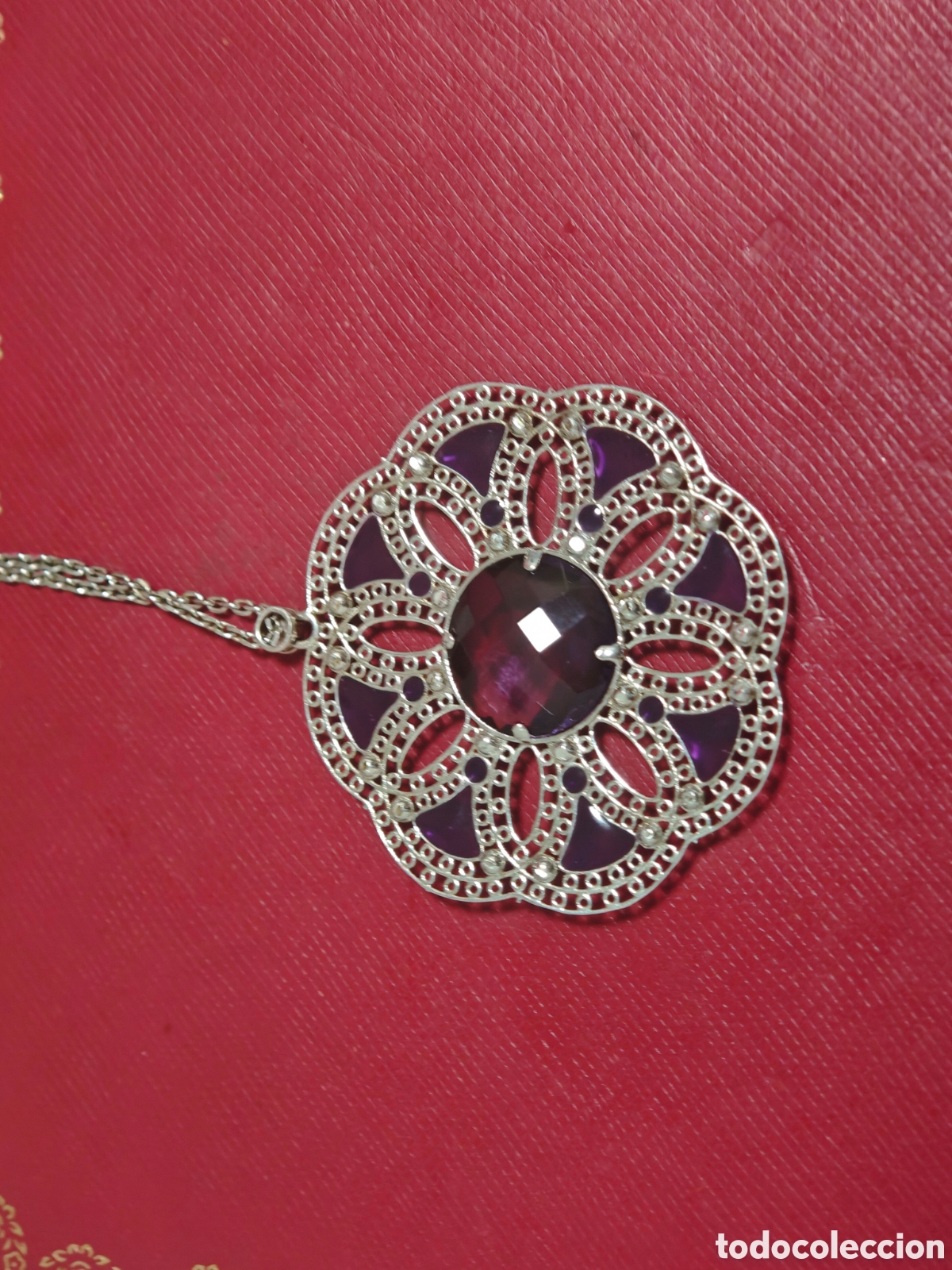 Joyeria: Collar de plata con cadena con amatistas - Foto 13
