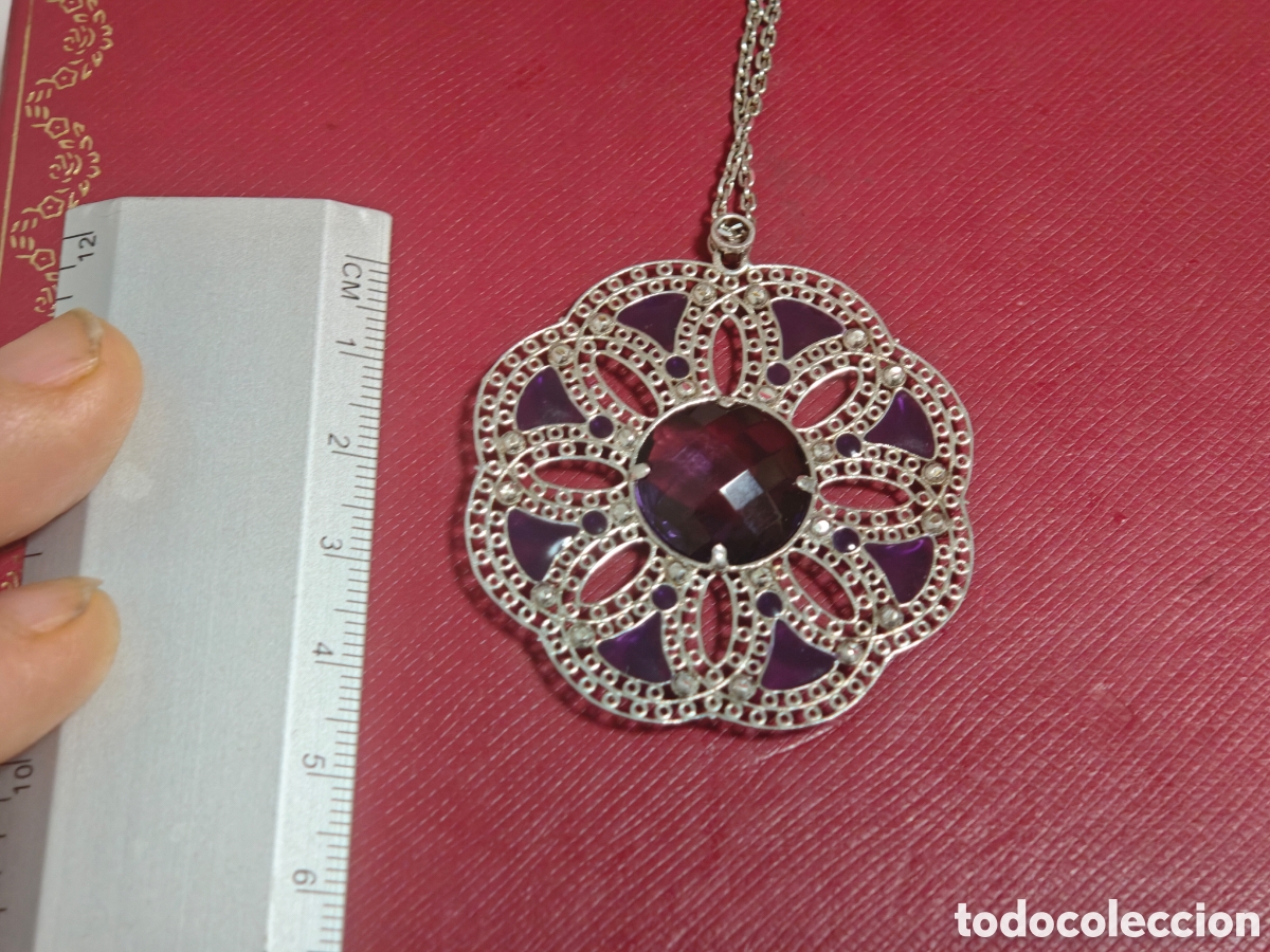 Joyeria: Collar de plata con cadena con amatistas - Foto 14