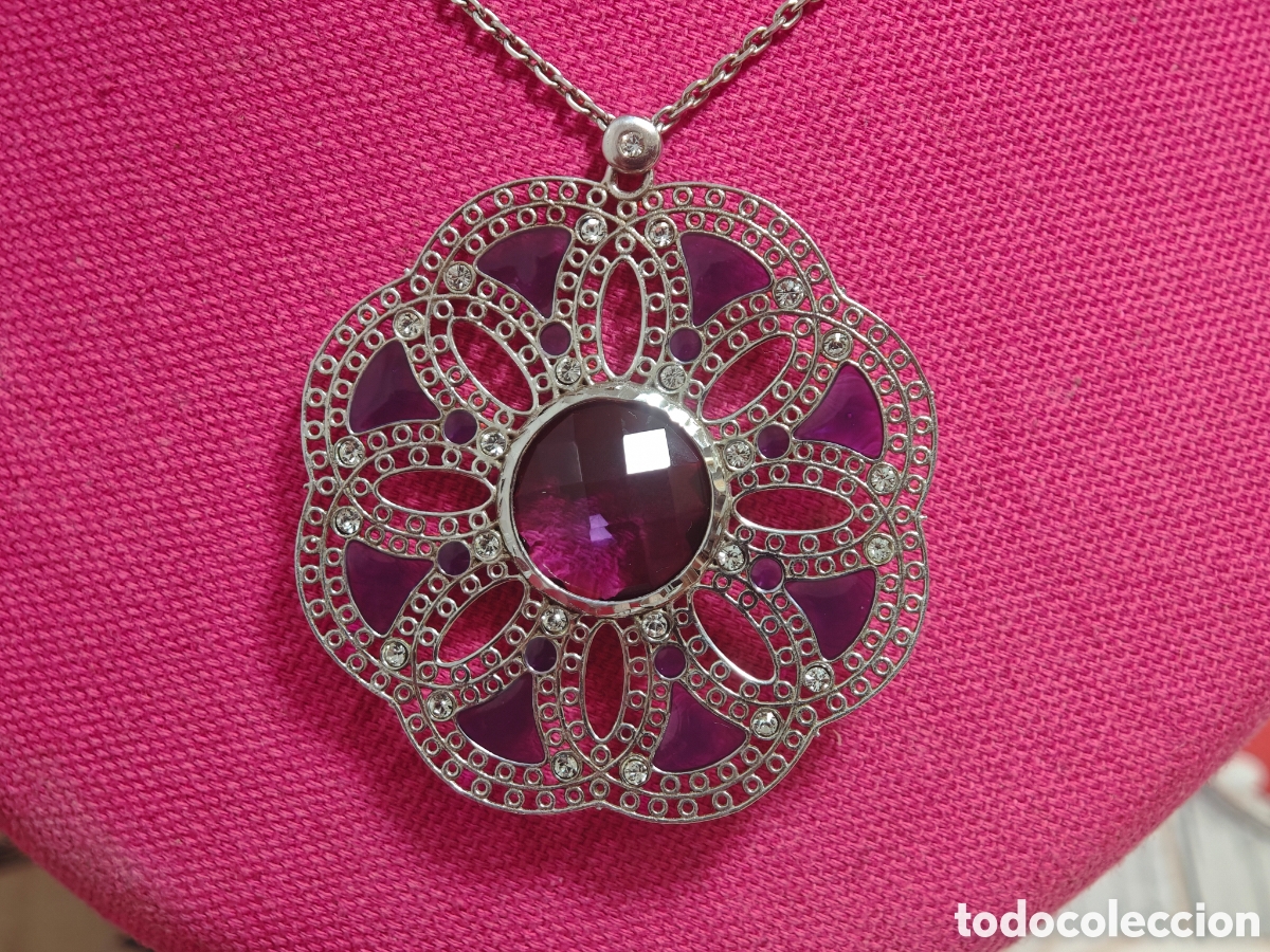 Joyeria: Collar de plata con cadena con amatistas - Foto 1