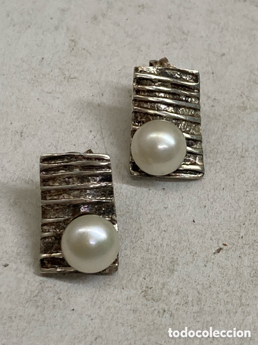 Joaillerie: Pendientes de plata y perla P540
