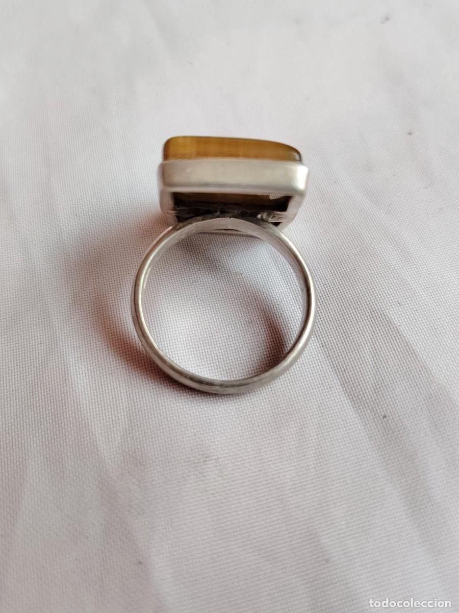 Joyeria: Anillo de plata con ojo de tigre - Foto 3