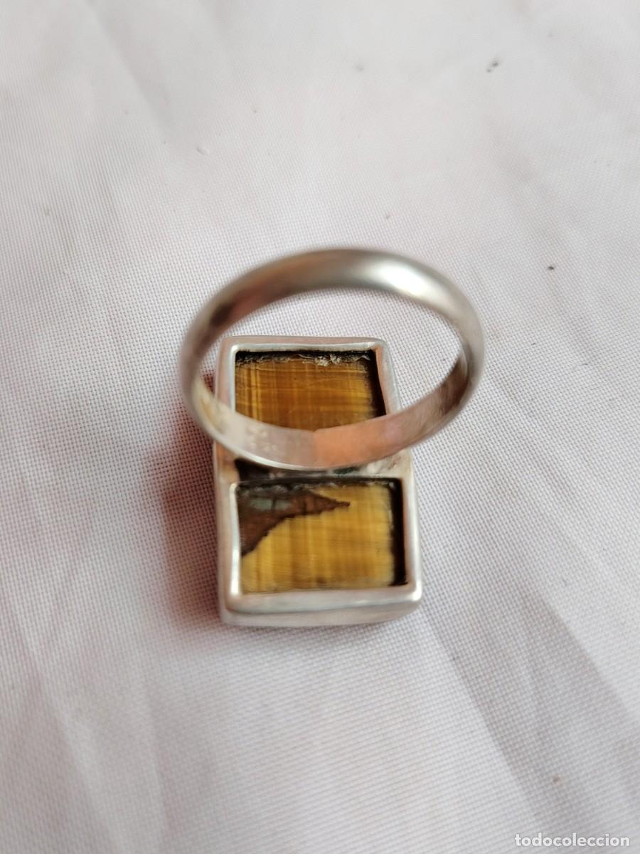 Joyeria: Anillo de plata con ojo de tigre - Foto 4