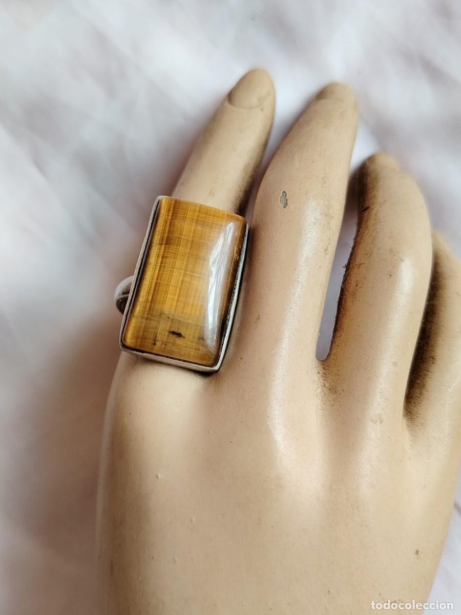Joyeria: Anillo de plata con ojo de tigre - Foto 8