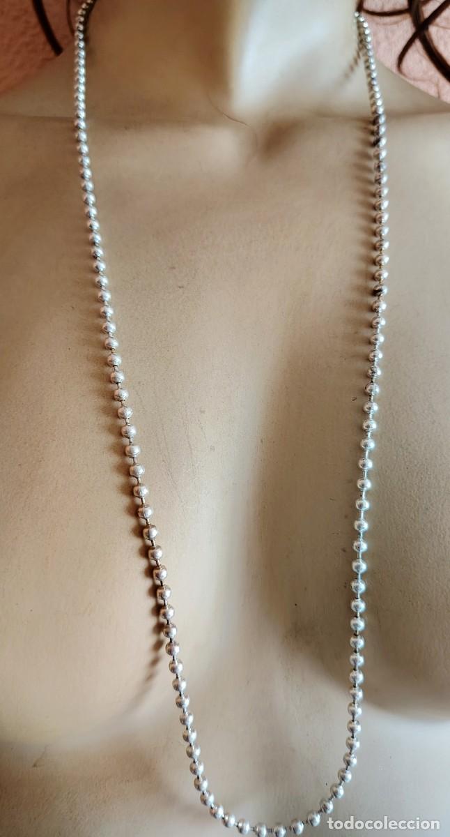 Joyeria: Collar de plata, sellos en el cierre, peso 24 gr - Foto 2