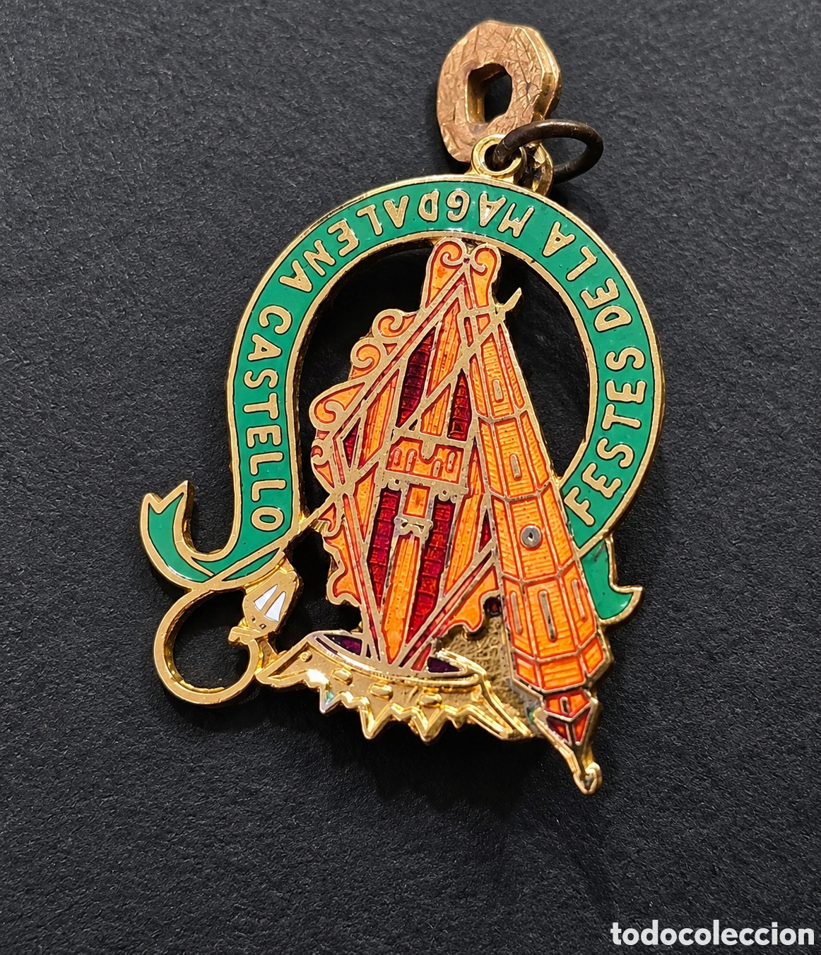 Joyeria: Pin vintage Festes de la Magdalena Castell&oacute; 2,5 cm