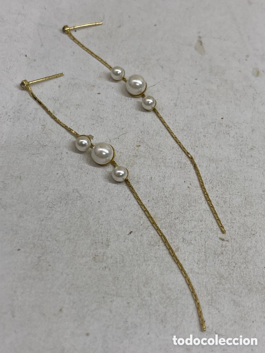 Joyeria: Pendientes de plata dorado P541