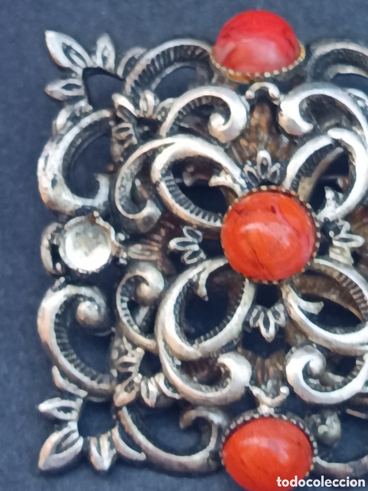 Joyeria: Broche plata y coral ideal traje a Virgen o t&iacute;pico regional - Foto 4