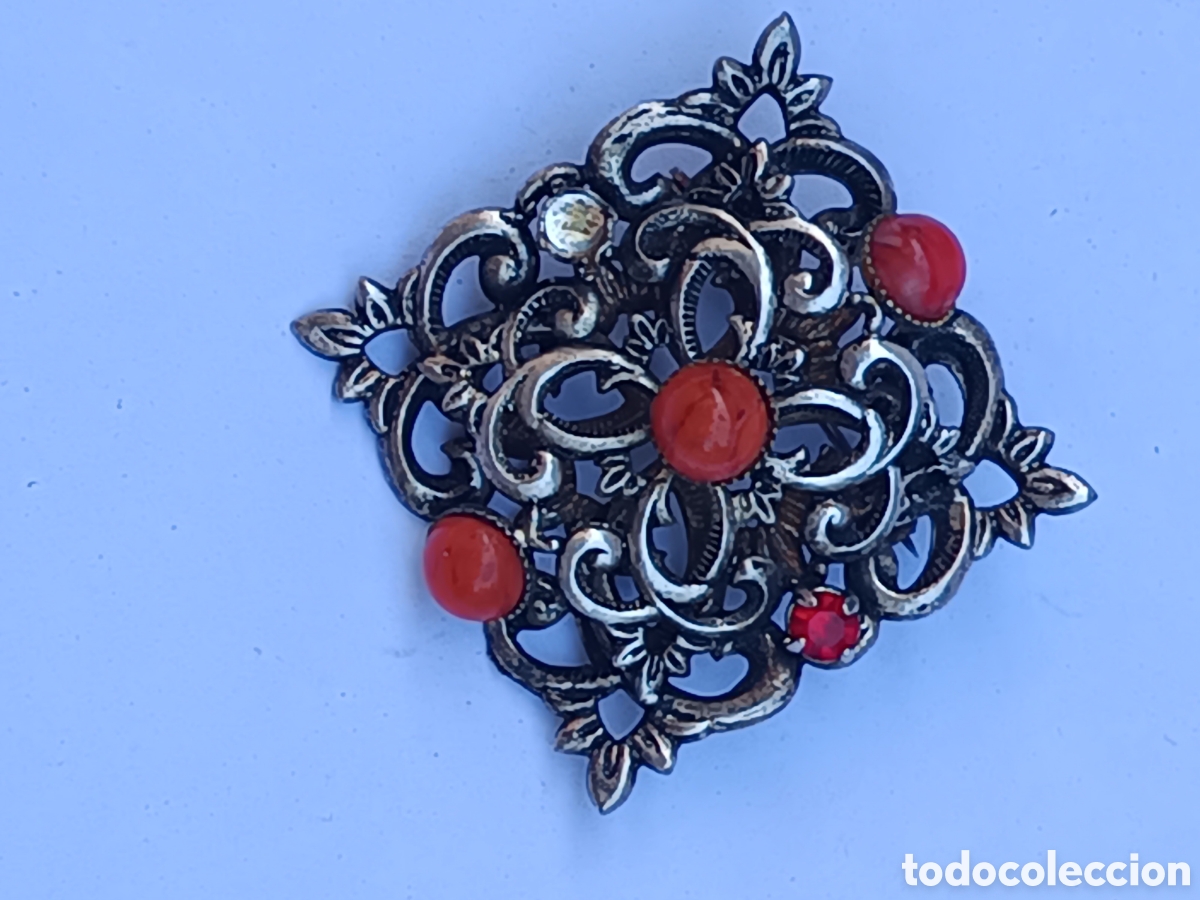 Joyeria: Broche plata y coral ideal traje a Virgen o t&iacute;pico regional - Foto 7