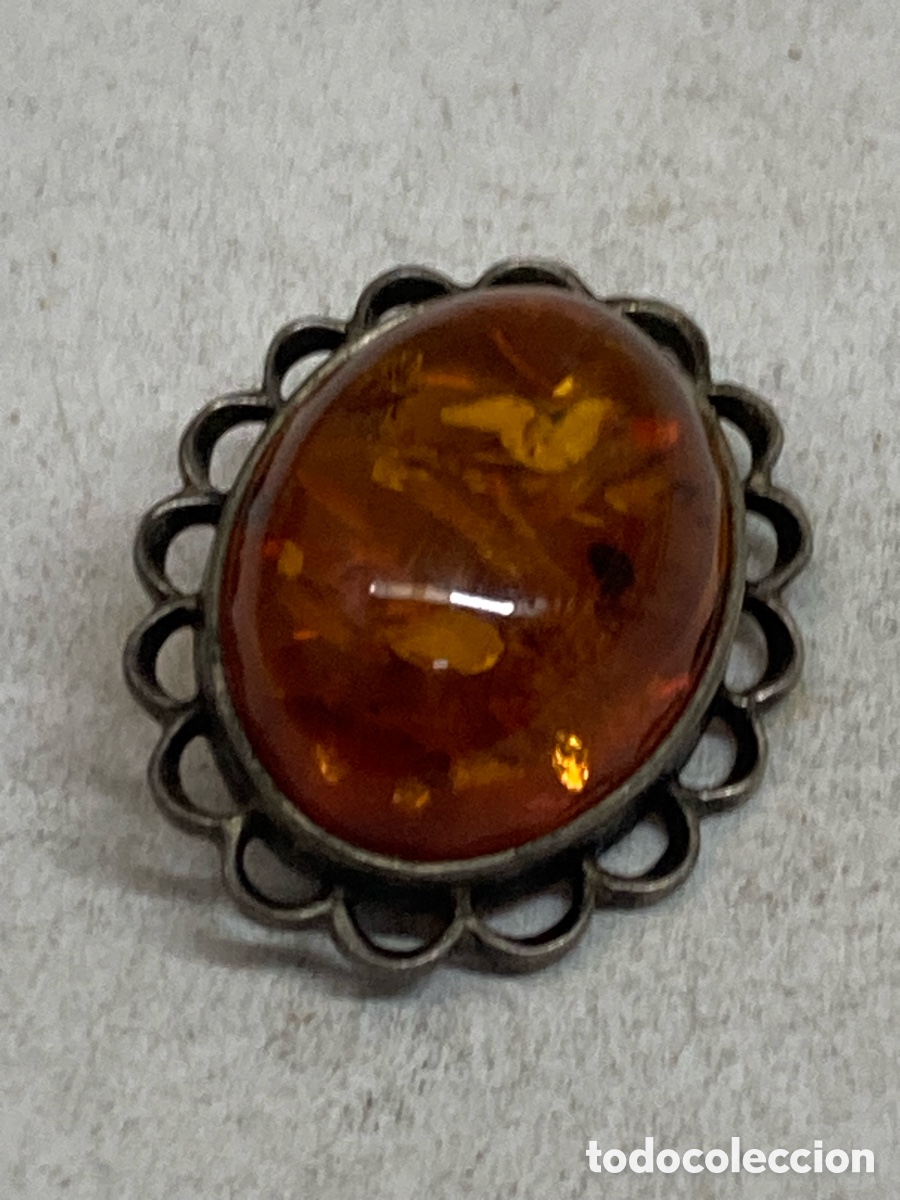 Joyeria: Broche de plata Ambar B245