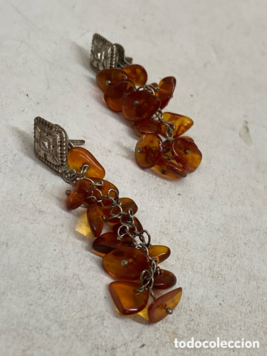 Joyeria: Pendientes de plata y Ambar P541 - Foto 1