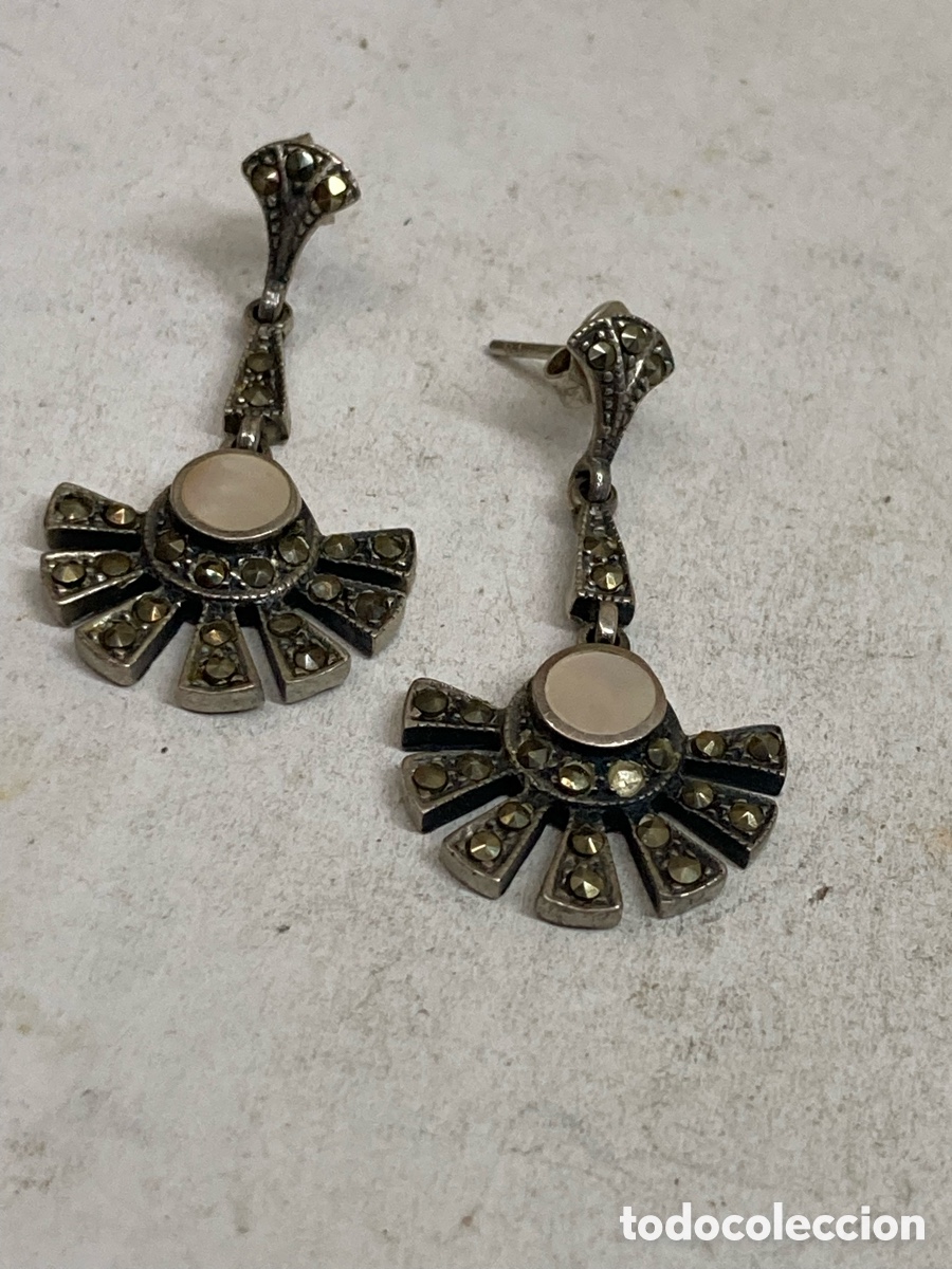 Joyeria: Pendientes de plata n&aacute;car P541