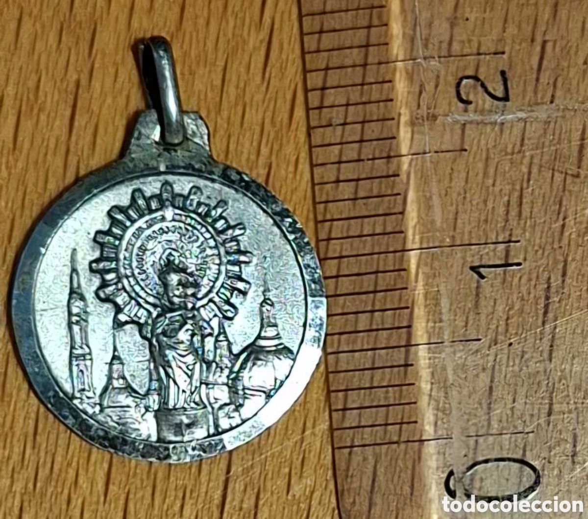 Joyeria: ￼ ￼ Medalla Virgen del Pilar 20 mm - Foto 3