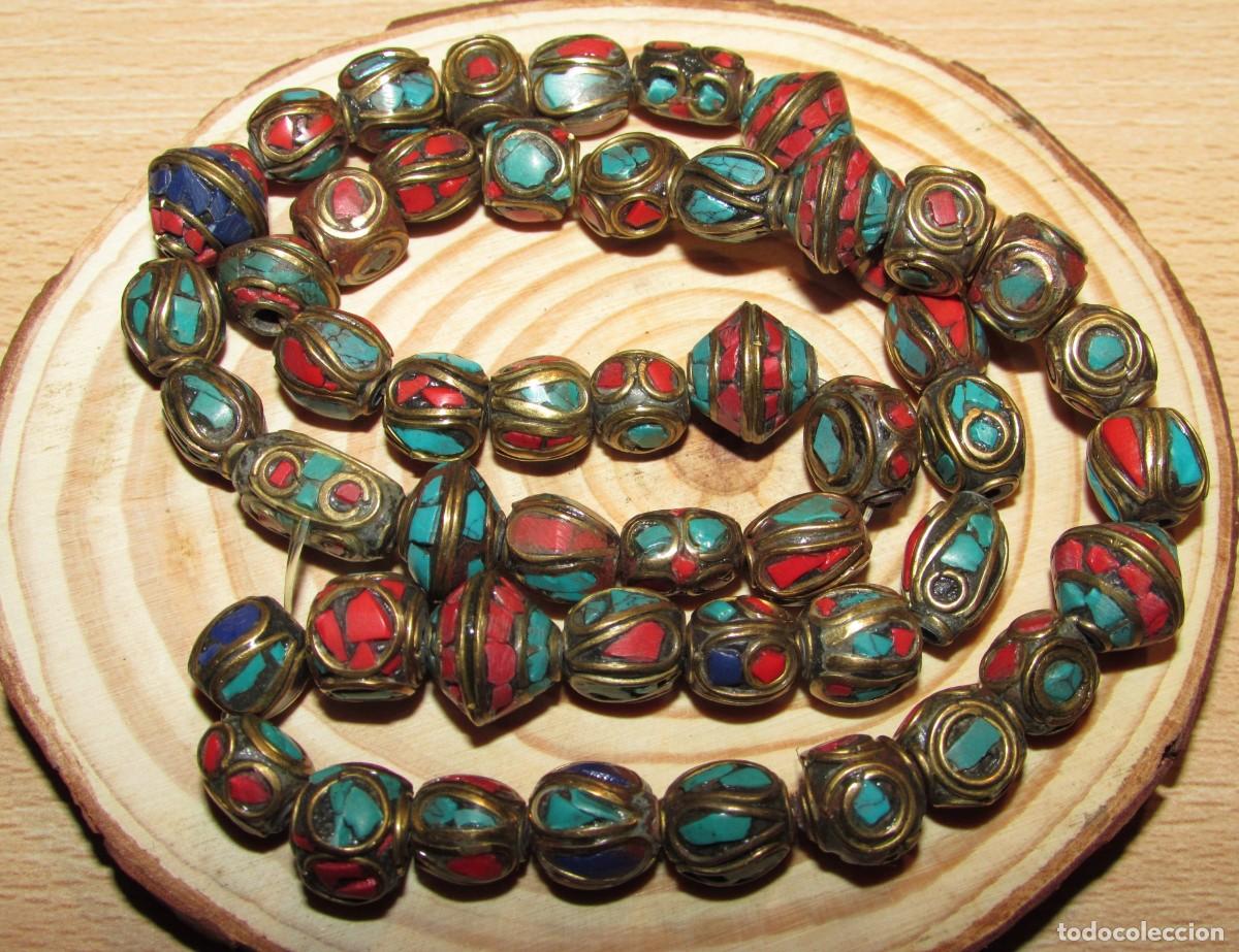 Joyeria: Collar o posible pulsera doble &eacute;tnico Himalaya tibetano nepal&iacute; T&iacute;bet Nepal artesanal mosaico budista