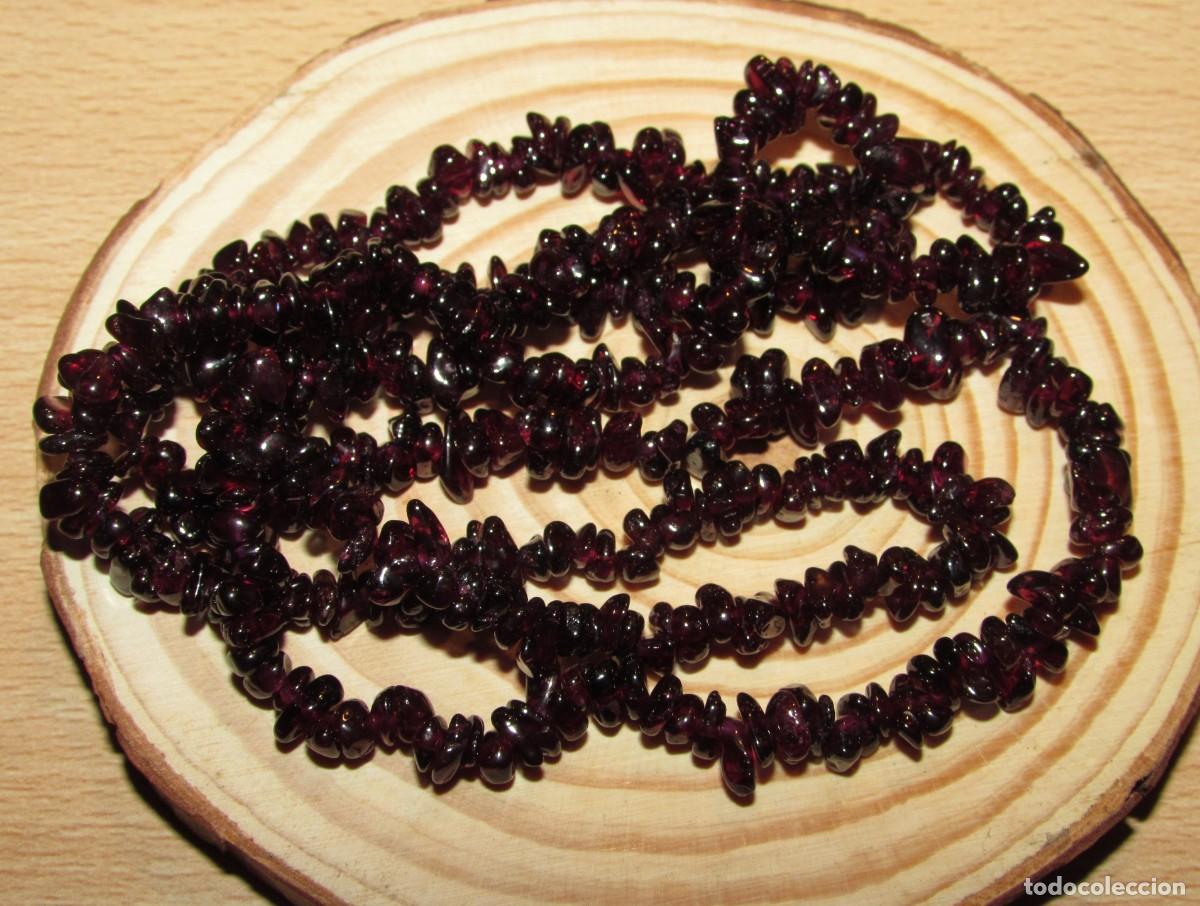 Joyeria: Collar gargantilla peque&ntilde;as pepitas granates naturales estilo bohemio posibilidad de pulsera
