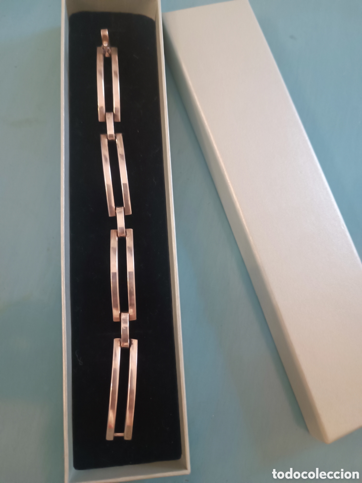 Joyeria: Pulsera plata 800 eslabones rectangulares