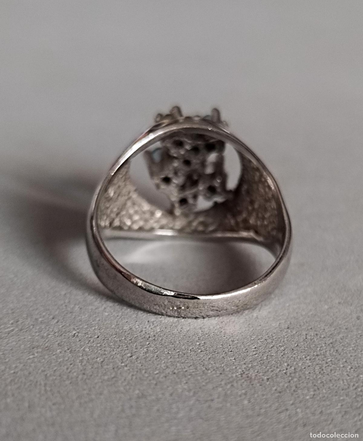 Joyeria: Anillo de plata de ley contrastada, con circonitas. - Foto 5