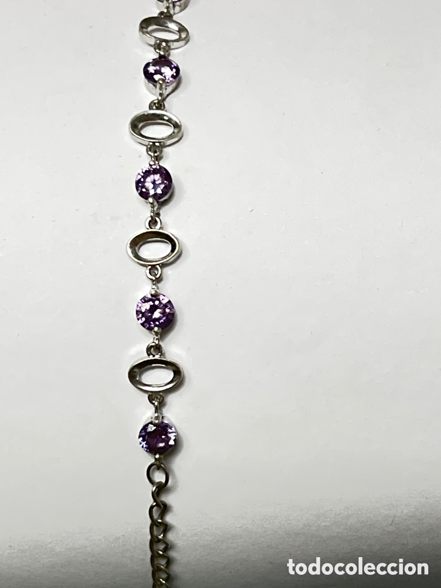 Joyeria: Pulsera de plata y Zafiro violeta /Pul409 - Foto 5