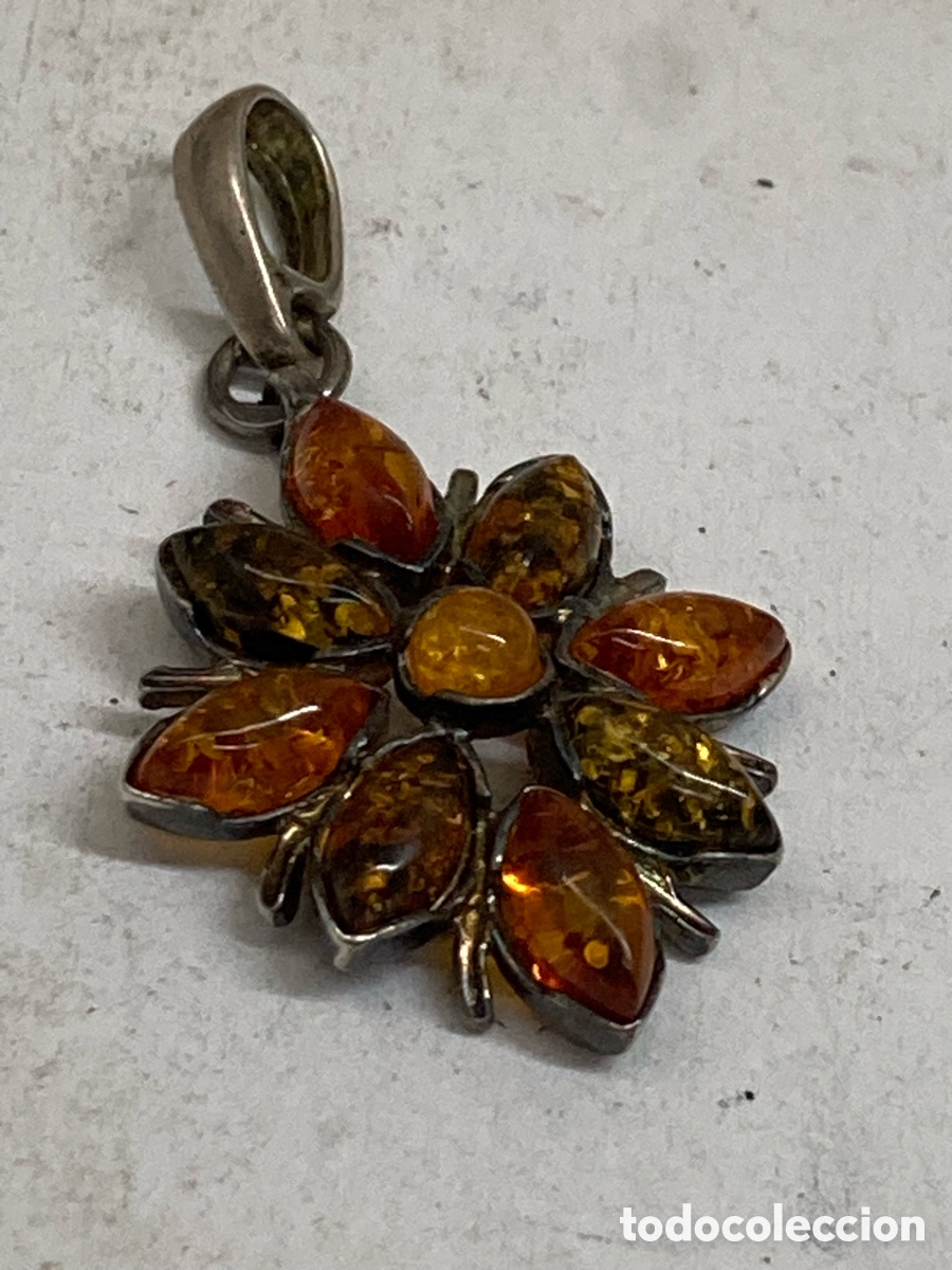 Joyeria: Colgante de plata y Ambar C667 - Foto 1