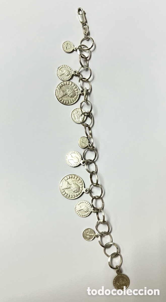 Jewelry: Pulsera con monedas de plata Pul409