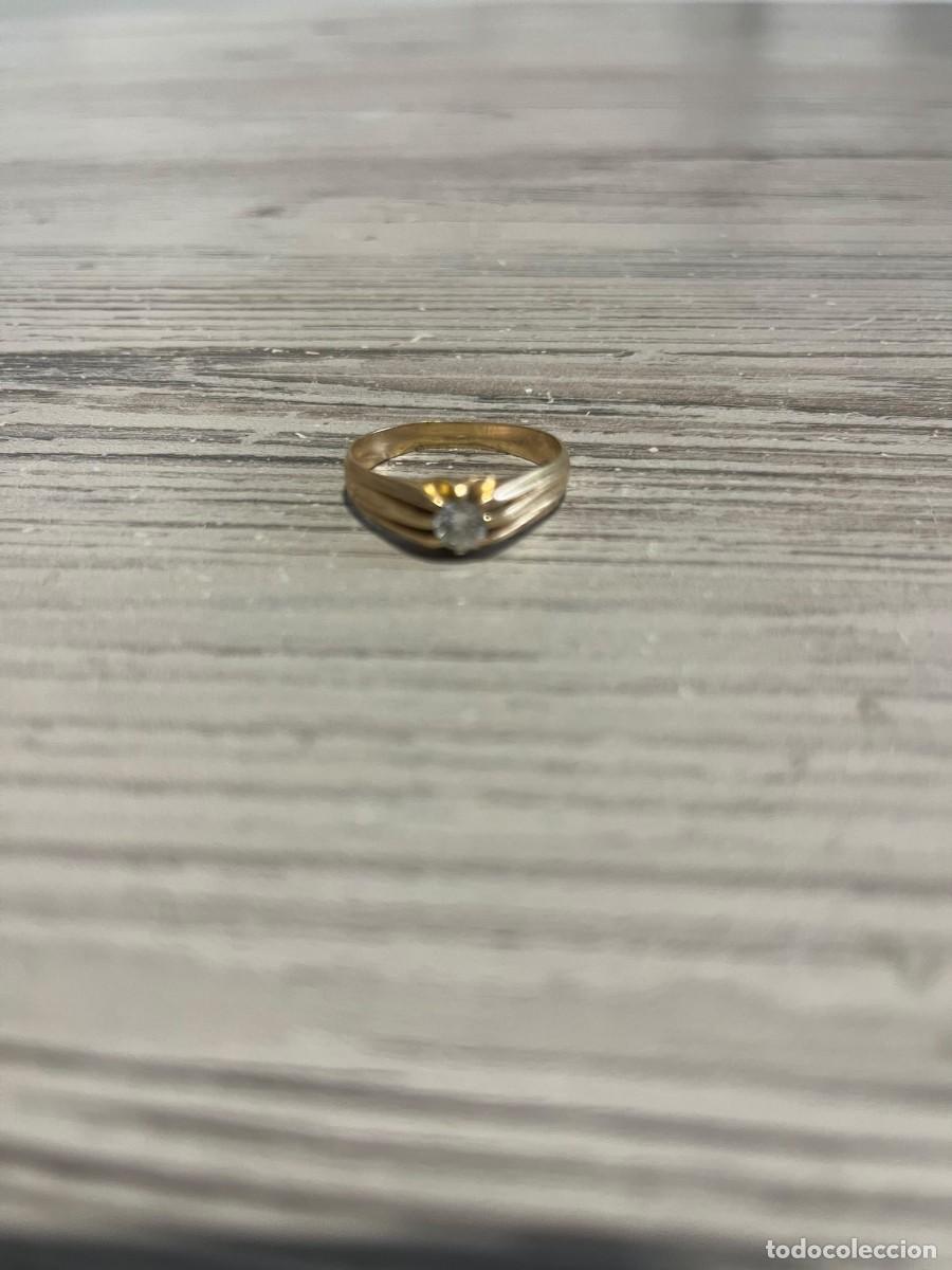 Joyeria: Anillo solitario de oro de 18k - Foto 1