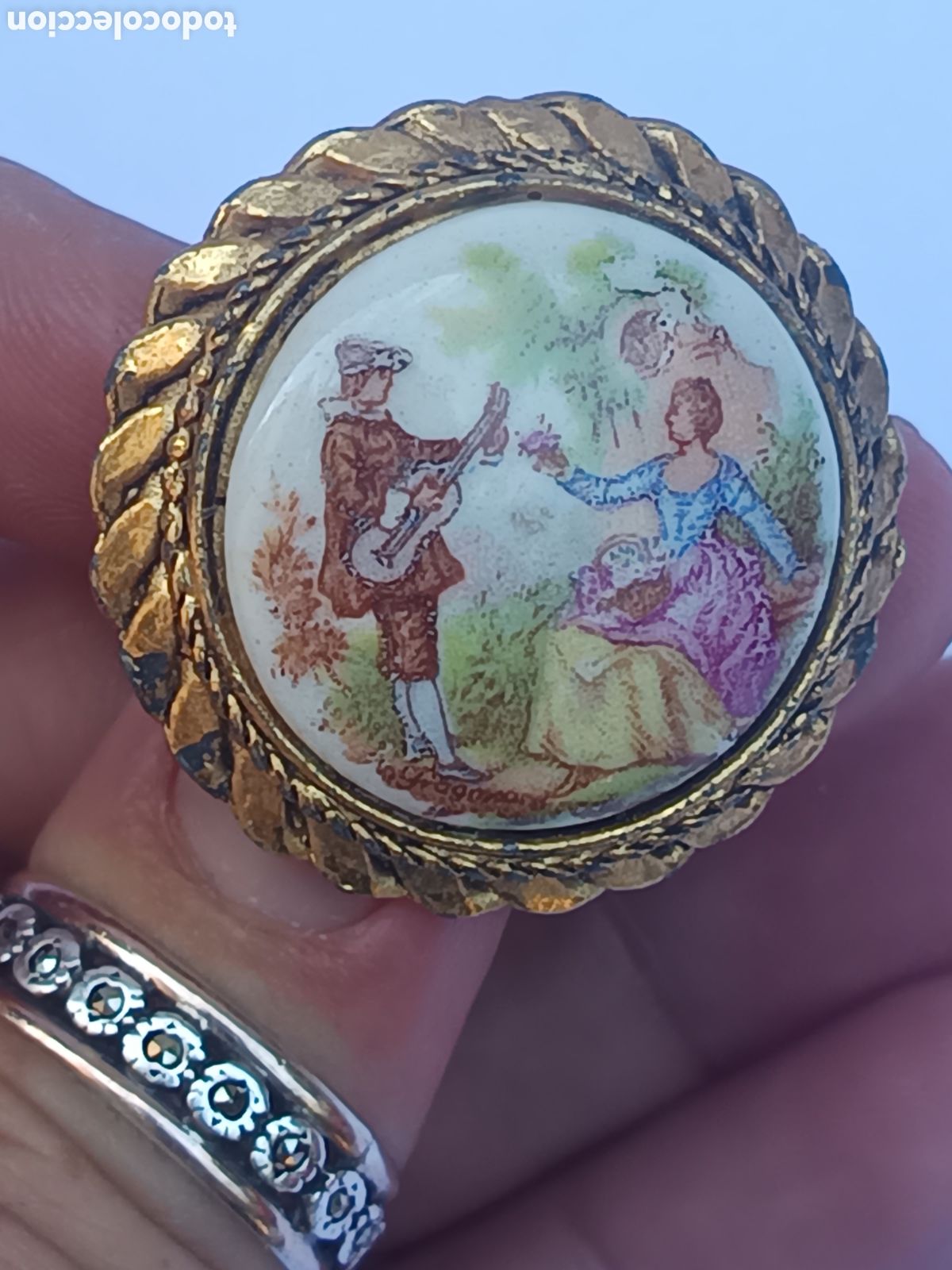 Joyeria: Antiguo broche de Limoges