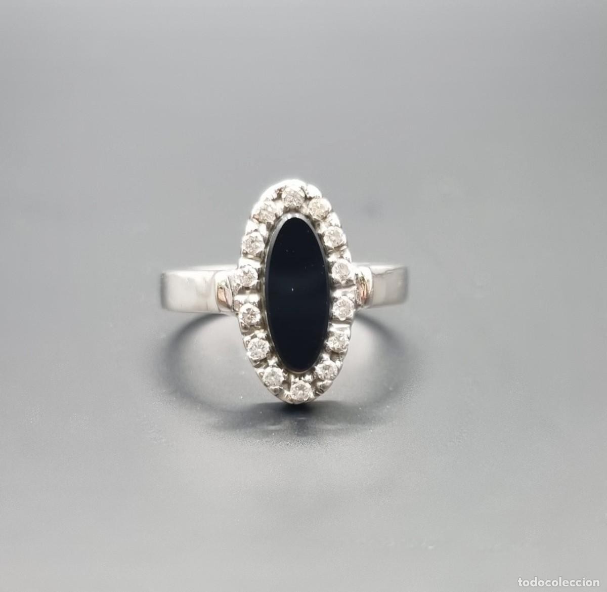 Joyeria: ANILLO DE ORO BLANCO, DIAMANTES Y ONIX - Foto 2