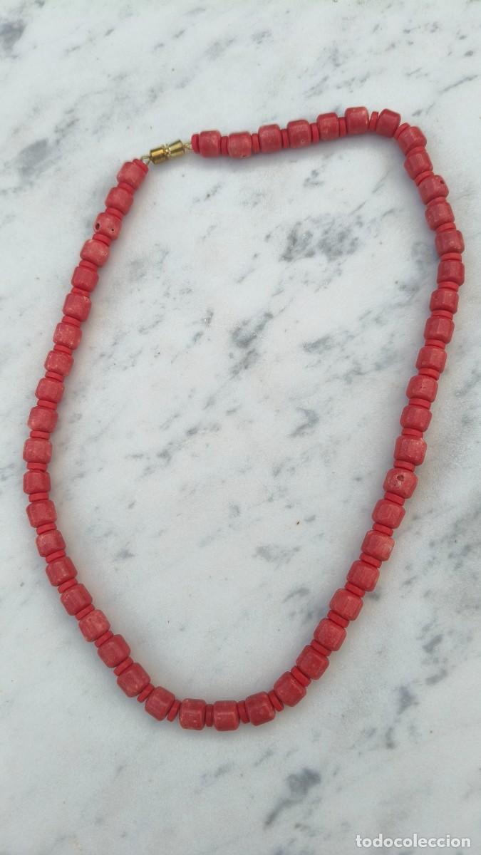 Joyeria: Collier ancien corail bambou
