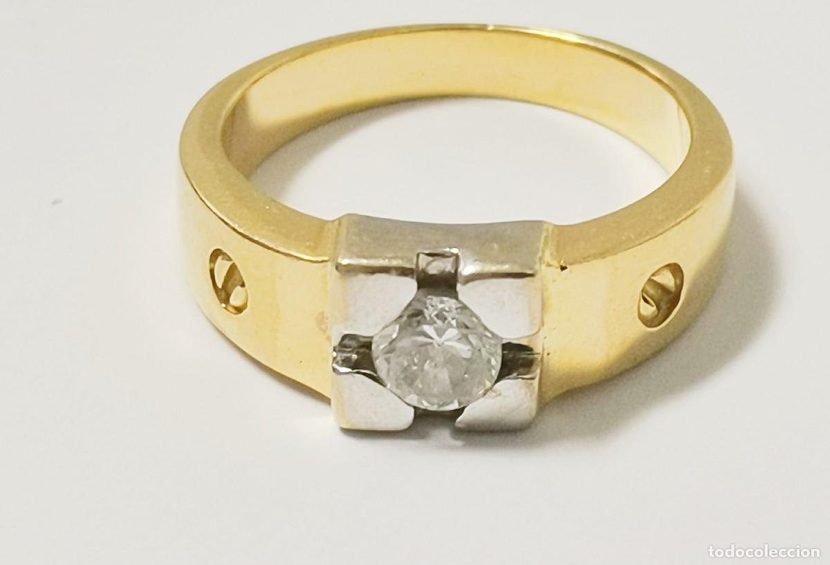 Joyeria: Anillo Sello Caballero Oro Bicolor 18k Talla 20 (6,78 g)