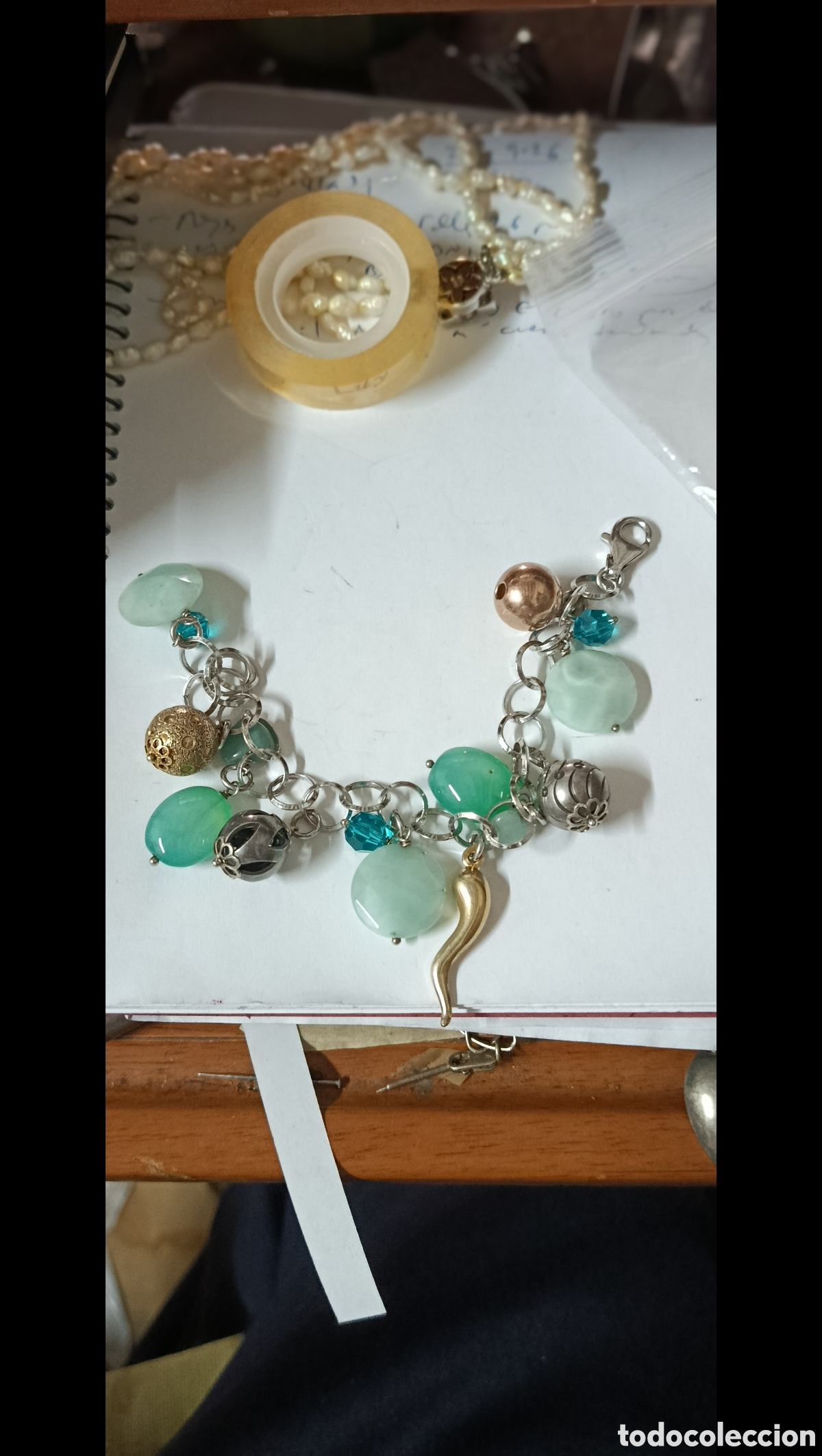 Joyeria: Excelente pulsera de plata 925. Longitud abierta 19 cm. Con a&ntilde;os y bien conservada
