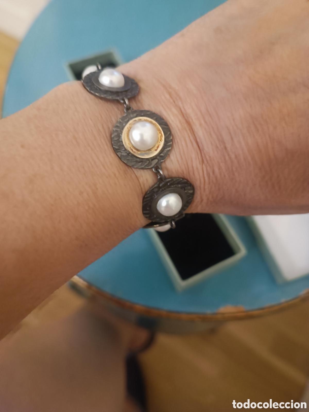 Joyeria: Pulsera plata,oro y perlas - Foto 8