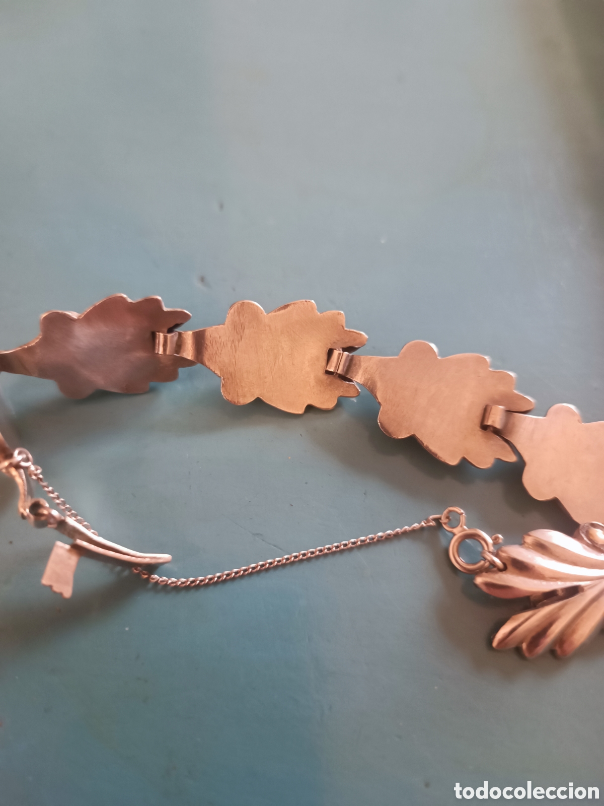 Joyeria: Pulsera antigua plata de ley y oro Art Dec&oacute; 1940 - Foto 6