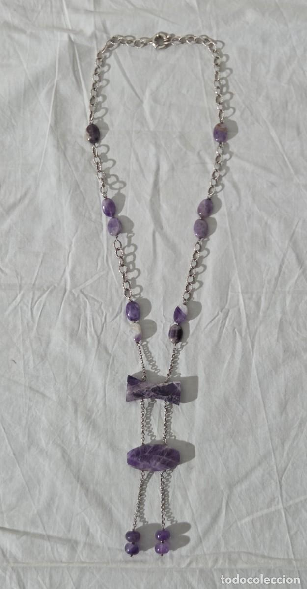 Joyeria: Collar de cuarzo amatista y plata de ley - Foto 7