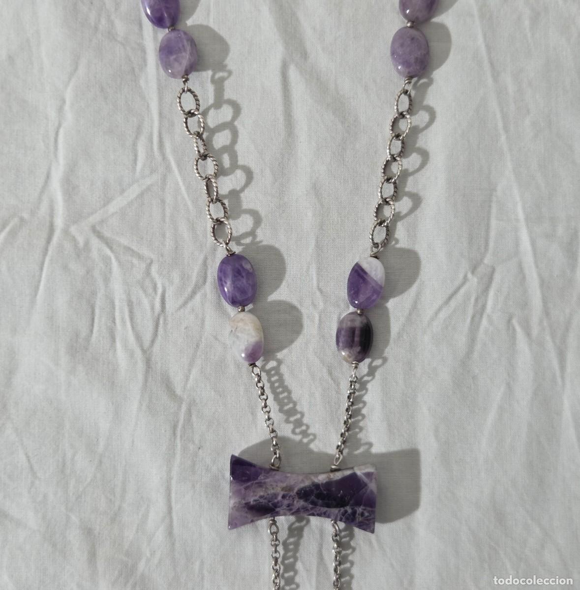 Joyeria: Collar de cuarzo amatista y plata de ley - Foto 9