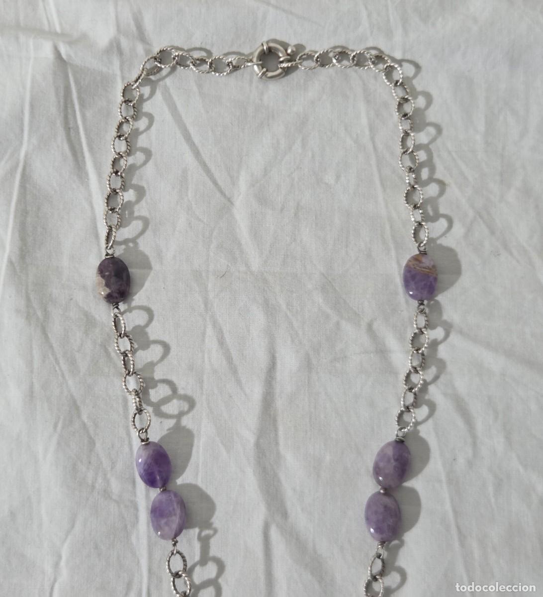 Joyeria: Collar de cuarzo amatista y plata de ley - Foto 10