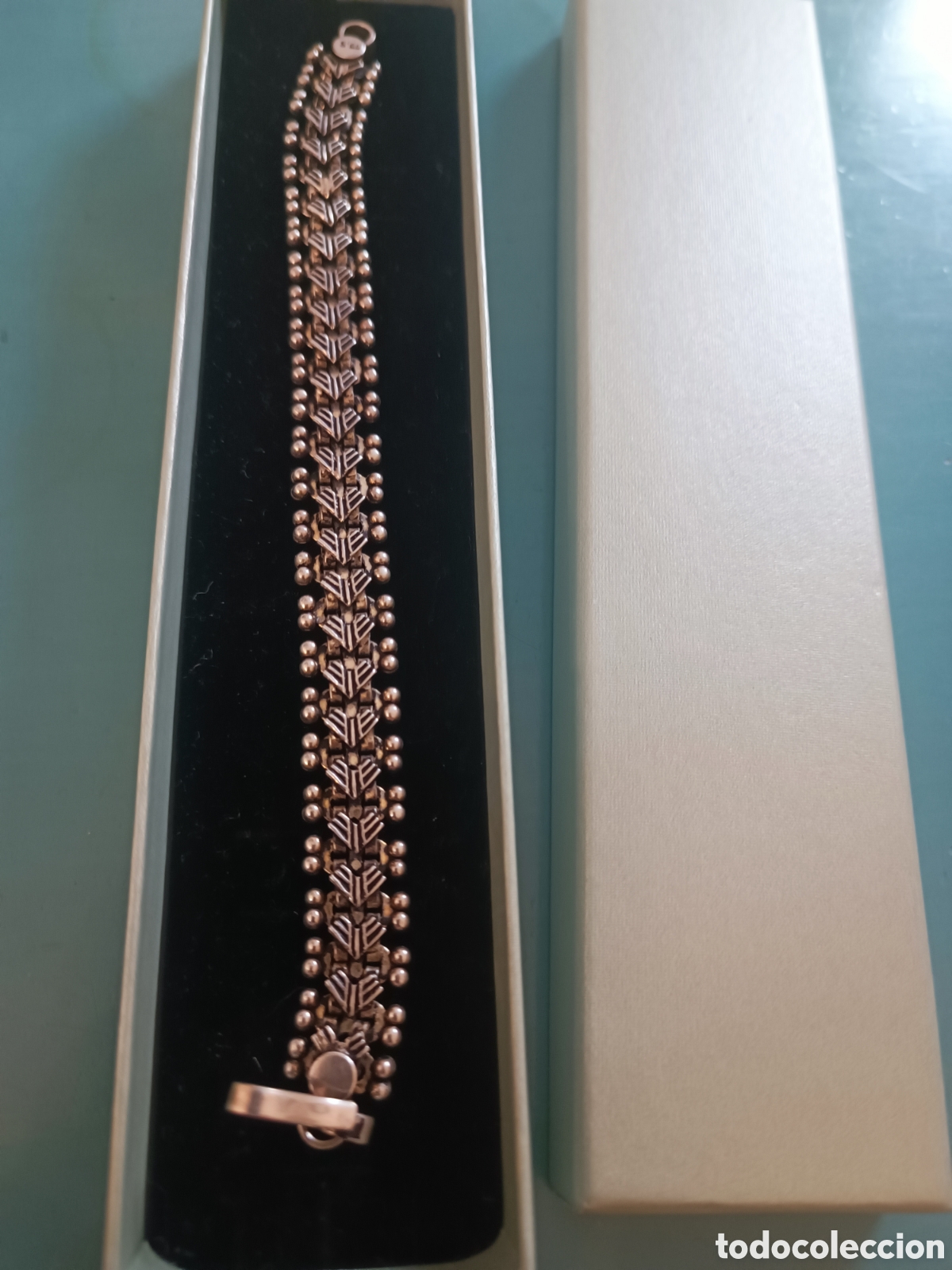 Joyeria: Pulsera antigua plata de ley articulada. Con contraste