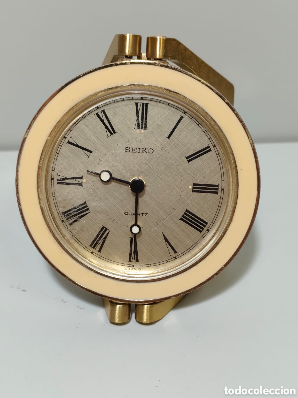 Joyeria: Reloj despertador Seiko de dise&ntilde;o. Falta tapa de las pilas.