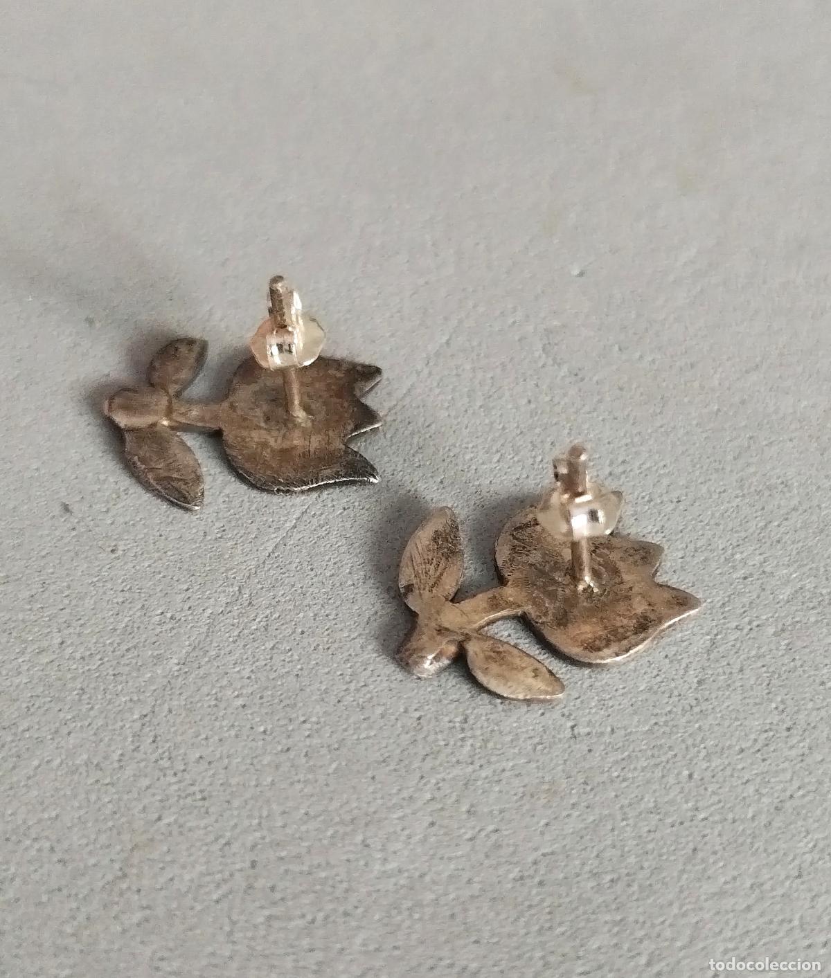 Joyeria: Pendientes de plata de ley, tulip&aacute;n, flor. - Foto 4