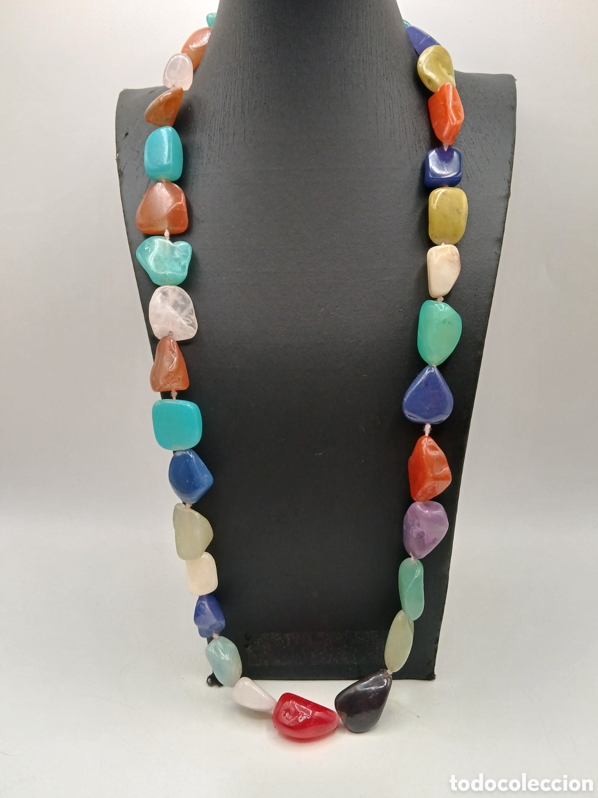 Joyeria: Collar cocktail piedras preciosas multicolor. Sin cierre